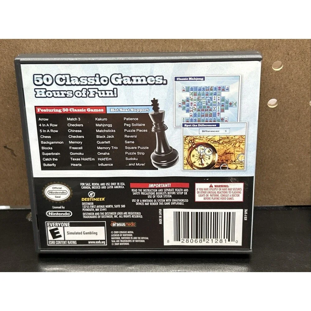 Nintendo DS 2009 - 50 Classic Games w/ Box & Manual Tested